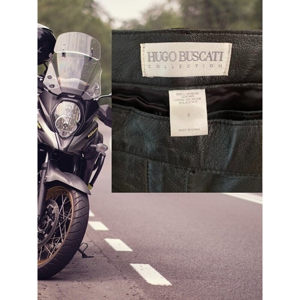 Hugo Buscati Collection Genuine Leather Riding Pants - Picture 2 of 11